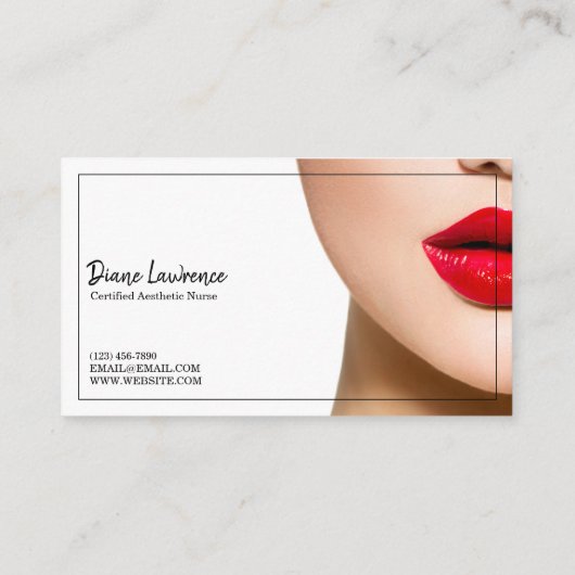 Modern Aesthetic Nurse, Doctor, Cosmetic Surgery B Visitekaartje (Achterkant)
