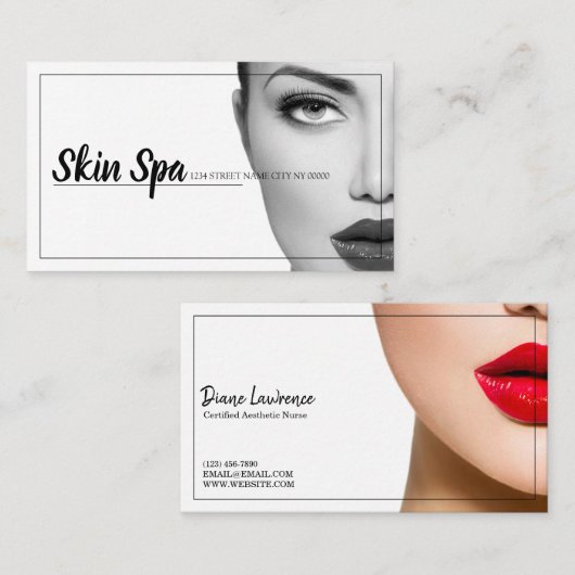 Modern Aesthetic Nurse, Doctor, Cosmetic Surgery B Visitekaartje (Voorkant / Achterkant)