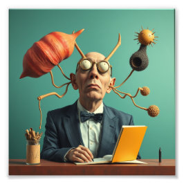 Modern afbeelding Smart Scientist Innovator Unique Foto Afdruk