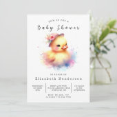 Modern afdrukbaar eendenBaby shower Kaart (Staand voorkant)