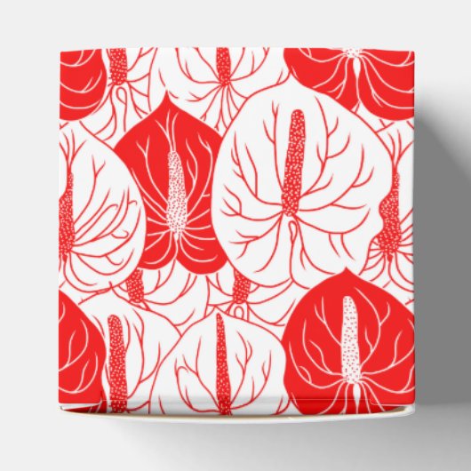 Modern afdrukpatroon Hawaiian Anthurium Bedankdoosjes (Bovenkant)
