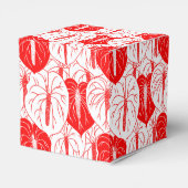 Modern afdrukpatroon Hawaiian Anthurium Bedankdoosjes (Achterkant)