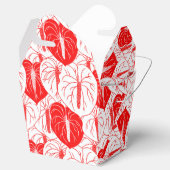 Modern afdrukpatroon Hawaiian Anthurium Bedankdoosjes (Geopend)