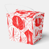 Modern afdrukpatroon Hawaiian Anthurium Bedankdoosjes (Achterkant)