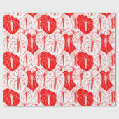 Modern afdrukpatroon Hawaiian Anthurium Cadeaupapier (Vlak)