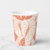 Modern afdrukpatroon Hawaiian Anthurium Papieren Bekers (Rechts)