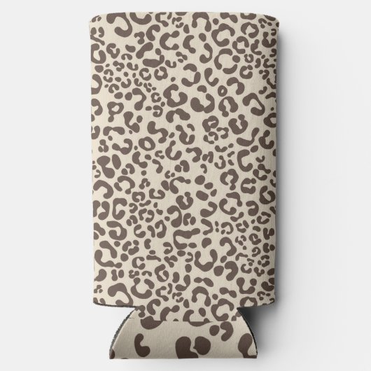 Modern afdrukpatroon op luipaard seltzer blikjeskoeler (Achterkant)