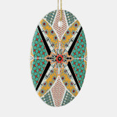 Modern Africa Center Vibrant Pattern Keramisch Ornament (Rechts)