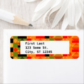 Modern African Kente Cloth Pattern Etiket (Insitu)