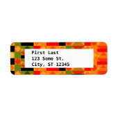 Modern African Kente Cloth Pattern Etiket (Voorkant)