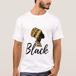Modern African Woman Silhouette Black Pride T-Shir T-shirt