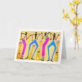 Modern Afrikaans, kunstfeest op je verjaardag Kaart (Gele Bloem)