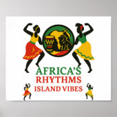 Modern Afrikaans Ritmische Eiland Vibes Poster (Voorkant)