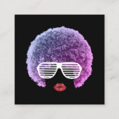 Modern Afro Hair Beauty Girl Mode Stylist Vierkante Visitekaartje (Voorkant)