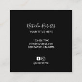 Modern Afro Hair Beauty Girl Mode Stylist Vierkante Visitekaartje (Achterkant)