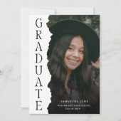 Modern Afstudeer Foto Tijdschrift Afstudeerfeest Kaart (Voorkant)