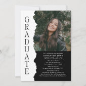 Modern Afstudeer Foto Tijdschrift Afstudeerfeest Kaart (Achterkant)