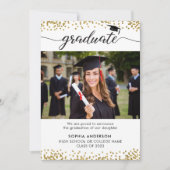 Modern Afstudeeraankondiging Evite Kaart (Voorkant)