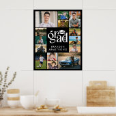 Modern Afstudeerder 14 Fotocollage Bold Type Pet Poster (Keuken)