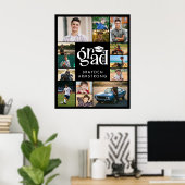 Modern Afstudeerder 14 Fotocollage Bold Type Pet Poster (Thuiskantoor)