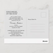 Modern Afstudeerder | 1 Foto-legant script Briefkaart (Achterkant)