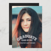 MODERN AFSTUDEERDER 2015 PARTIJINVITATIE FOTO GRAD KAART (Voorkant / Achterkant)