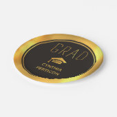 Modern Afstudeerder 2016 zwart, gouden afstudeerdo Papieren Bordje (Gekanteld)