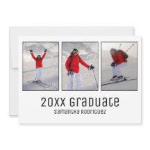 Modern Afstudeerder 3 Foto White Graduation Party 