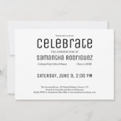 Modern Afstudeerder 3 Foto White Graduation Party  Kaart (Achterkant)