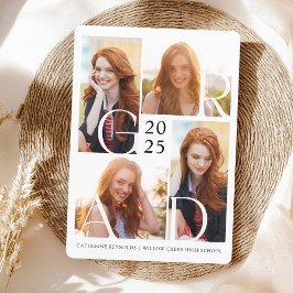 Modern Afstudeerder 4 foto's Eenvoudig Afstuderen Kaart