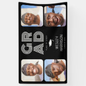 Modern AFSTUDEERDER 4x fotocollage Afstuderen Spandoek (Verticaal)