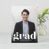 Modern Afstudeerder | Aankondiging foto-Afstuderen (Staand voorkant)