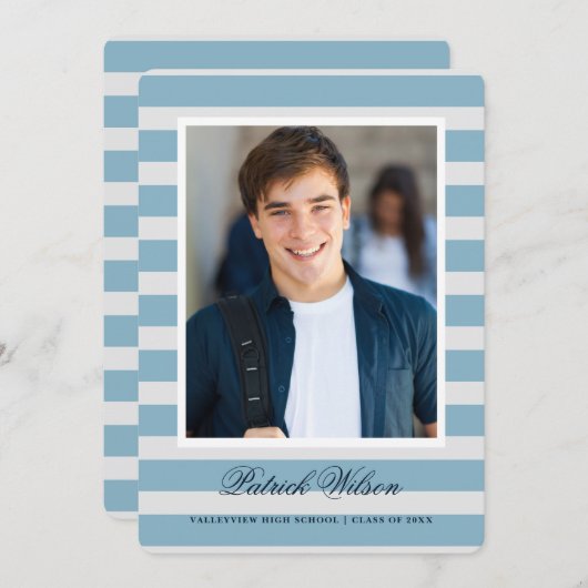 Modern Afstudeerder afstuderen aankondigingskaart Aankondiging (Voorkant / Achterkant)