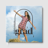 Modern AFSTUDEERDER Black Arch Foto Afstudeerfeest Gastenboek (Voorkant)