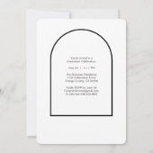 Modern AFSTUDEERDER Black Arch Foto Afstudeerfeest Kaart (Achterkant)