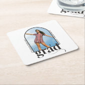 Modern AFSTUDEERDER Black Arch Foto Afstudeerfeest Kartonnen Onderzetters (Schuin)