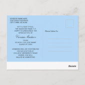 Modern Afstudeerder | Blue 1 Photo Elegant Script Briefkaart (Achterkant)