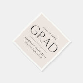 Modern Afstudeerder Cream Afstuderen Servet (Hoek)