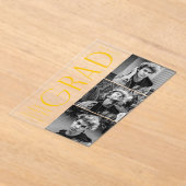 Modern Afstudeerder Foto Acryl Afstuderen Aankondi Acryl Uitnodigingen (Laagn)