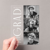 Modern Afstudeerder Foto Acryl Afstuderen Aankondi Uitnodigingen (Insitu (Draagbaar))