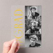 Modern Afstudeerder Foto Acryl Afstuderen Aankondi Uitnodigingen (Insitu (Draagbaar))