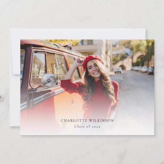 Modern Afstudeerder Foto Afstuderen 2025 Bedankkaart (Voorkant)