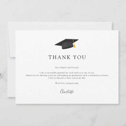 Modern Afstudeerder Foto Afstuderen 2025 Bedankkaart (Achterkant)