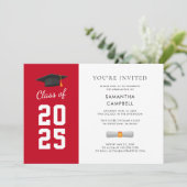 Modern Afstudeerder Foto Afstuderen 2025 Kaart (Staand voorkant)