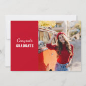 Modern Afstudeerder Foto Afstuderen 2025 Kaart (Achterkant)