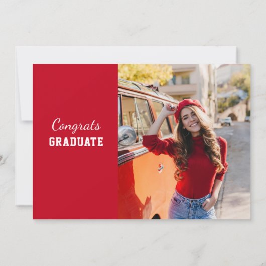 Modern Afstudeerder Foto Afstuderen 2025 Kaart (Achterkant)