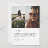 Modern AFSTUDEERDER Foto Afstuderen Aankondiging (Achterkant)