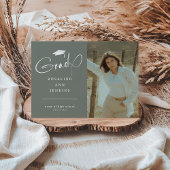 Modern Afstudeerder Foto Afstuderen Aankondiging