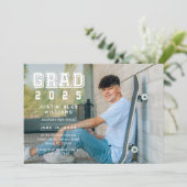 Modern Afstudeerder Foto Afstuderen Kaart (Staand voorkant)