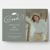 Modern Afstudeerder Foto Afstuderen Keepake Gift Fotoplaat (voorkant)